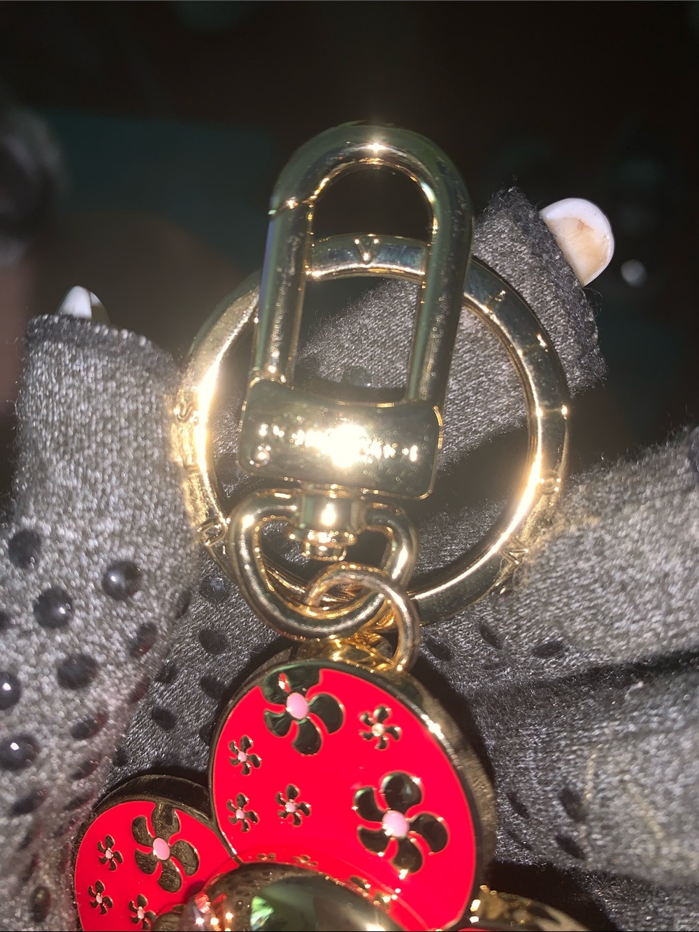 Crystal floral Monogram Vivienne purse/bag charm keychain - Picture 8 of 9